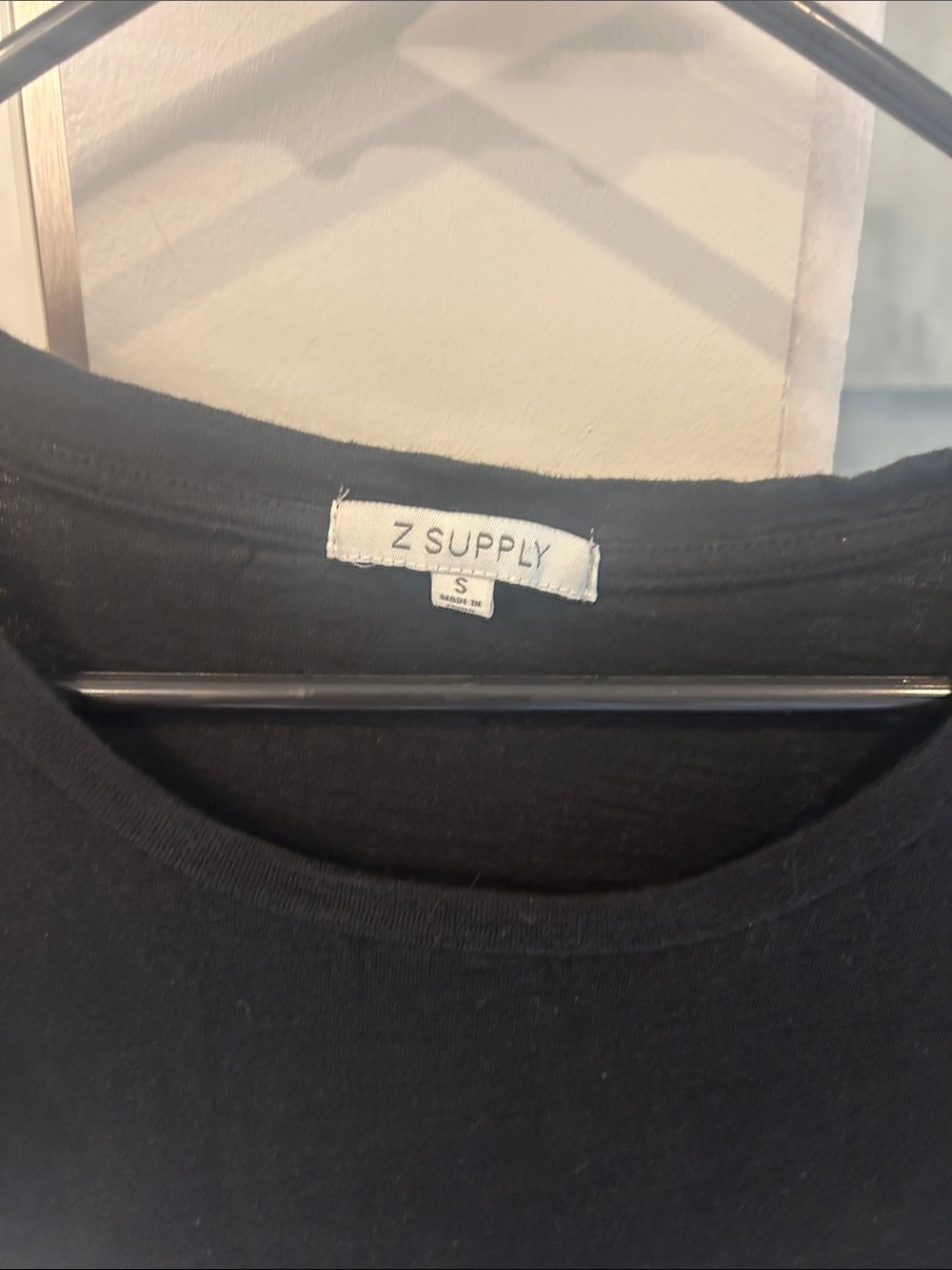 Z Supply Black Short Sleeve Crewneck Tee